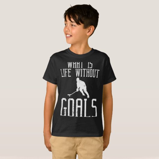 What Is Life Without Goals Ice Hockey Funny Goalie T-shirt (Voorkant volledig)