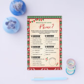 What is on your Phone Ugly Sweater Game Card Flyer (Enkel)