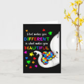 What Makes You Different Elephant Mom Autism Child Kaart (Gele Bloem)
