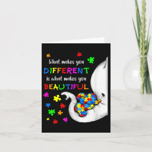 What Makes You Different Elephant Mom Autism Child Kaart
