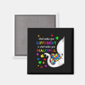 What Makes You Different Elephant Mom Autism Child Magneet (Voorkant / Achterkant)