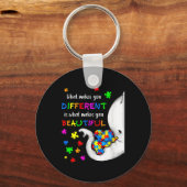 What Makes You Different Elephant Mom Autism Child Sleutelhanger (Voorkant)