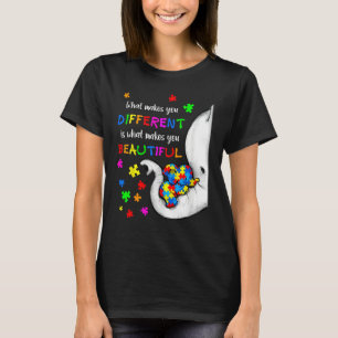 What Makes You Different Elephant Mom Autism Child T-shirt