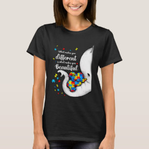 What Makes You Different Elephant Mom Autism Child T-shirt