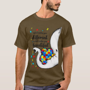 What Makes You Different Elephant Mom Autism Child T-shirt
