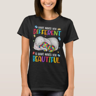 What Makes You Different Elephant Mom Autism Child T-shirt