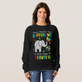 What Makes You Different Elephant Mom Autism Child Trui (Voorkant volledig)