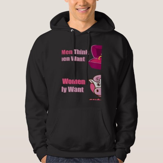 What Men Think Women Want What Women Really Want c Hoodie (Voorkant)