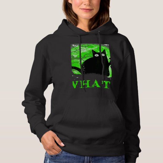 What Murderous Cat Holding Knife Halloween Costume Hoodie (Voorkant)