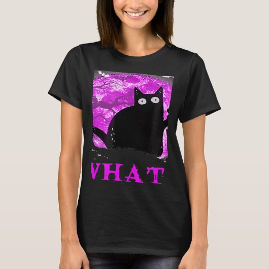 What Murderous Cat Holding Knife Halloween Costume T-shirt (Voorkant)