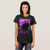 What Murderous Cat Holding Knife Halloween Costume T-shirt (Voorkant volledig)
