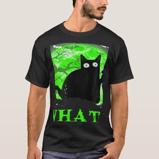 What Murderous Cat Holding Knife Halloween Costume T-shirt (Voorkant)