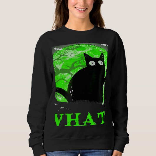 What Murderous Cat Holding Knife Halloween Costume Trui (Voorkant)