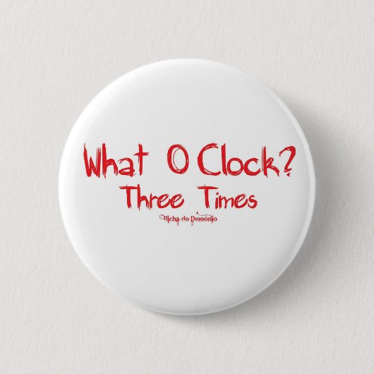 What O´clockVermelho Ronde Button 5,7 Cm (Voorkant)