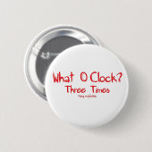 What O´clockVermelho Ronde Button 5,7 Cm (Voorkant /achterkant)