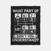 What Part Don't You Understand - Trucker Semi Truc Fleece Deken (Voorkant)