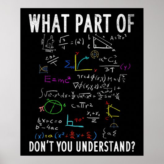 What part of dont you understand for math teacher poster (Voorkant)
