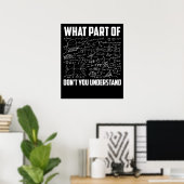 What Part Of Dont You Understand Fun Math Teacher Poster (Thuiskantoor)