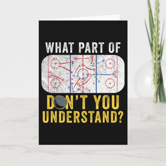 What Part Of Don't You Understand Funny Hockey Mom Kaart (Voorkant)
