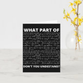 What Part Of Don't You Understand_ Funny Math Equa Kaart (Gele Bloem)