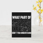 What Part Of Don't You Understand _ Funny Math Tea Kaart (Gele Bloem)