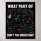 What Part Of Don't You Understand _ Funny Math Tea Poster (Voorkant)