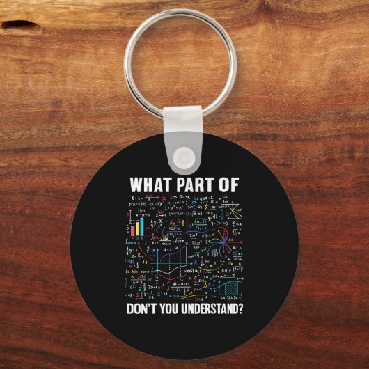 What Part Of Don't You Understand _ Funny Math Tea Sleutelhanger (Voorkant)