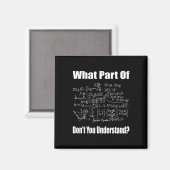 What Part Of Don't You Understand Funny Math Teach Magneet (Voorkant / Achterkant)