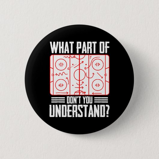 What Part Of Hockey Don't You Understand Ice Hocke Ronde Button 5,7 Cm (Voorkant)