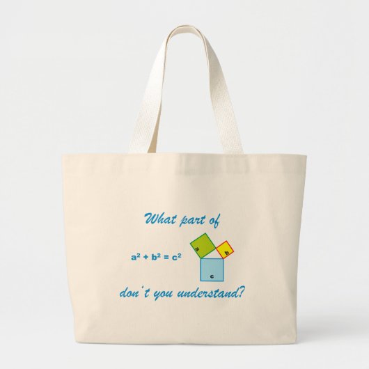 What part of Pythagoras don't you understand? Grote Tote Bag (Voorkant)