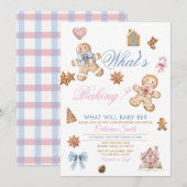 What’s Baking Gingerbread Gender Reveal Invitation Kaart (Voorkant / Achterkant)