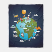 What’s happening around planet earth. fleece deken (Voorkant)