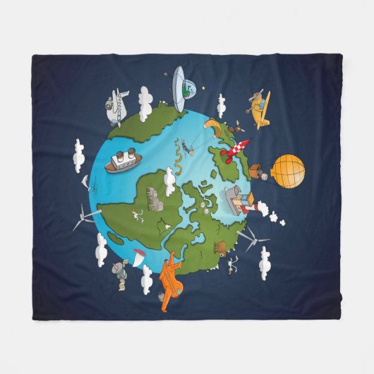 What’s happening around planet earth. fleece deken (Voorkant (Horizontaal))