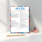 What’s in Your Phone? 4th of July Game Beads card Kaart