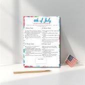 What’s in Your Phone? 4th of July Game card Kaart