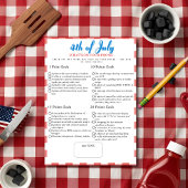 What’s in Your Phone? 4th of July Game Red card Kaart