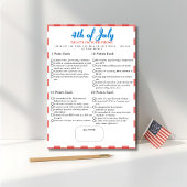 What’s in Your Phone? 4th of July Game Red card Kaart