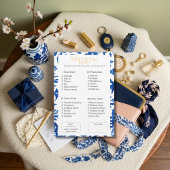 What’s in Your Purse? Bridal  Shower Blue Game Kaart