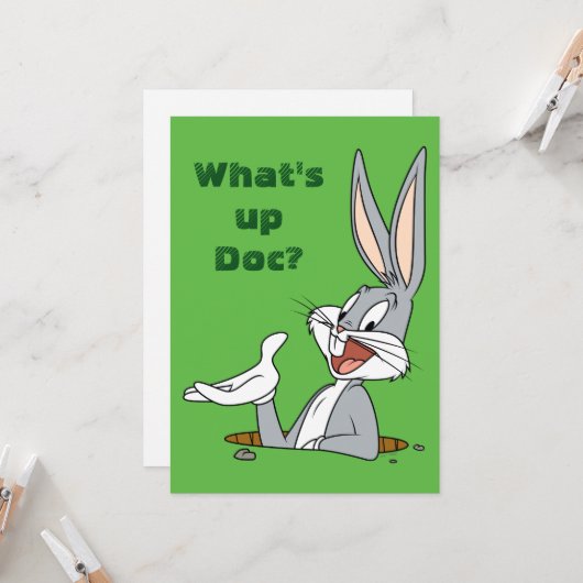 WHAT’S UP DOC?™ BUGS BUNNY™ Rabbit Hole Kaart (Voorkant / Achterkant in situ)