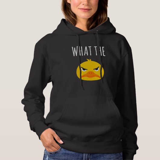 What The Duck Duck Morning Grouch Coffee Rubber Du Hoodie (Voorkant)