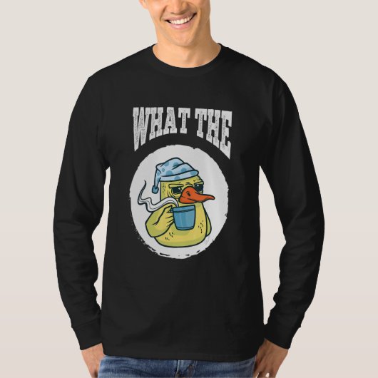What The Duck Duck Morning Grouch Coffee Rubber Du T-shirt (Voorkant)