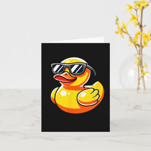 What The Duck Owner I Love Ducks Lover Funny Rubbe Kaart (Gele Bloem)