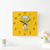 What the Duck? Wall Clock Vierkante Klok (Huis)
