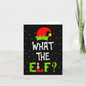 What The Elf Family Matching Funny Christmas Gift Kaart (Voorkant)