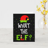 What The Elf Family Matching Funny Christmas Gift Kaart (Gele Bloem)