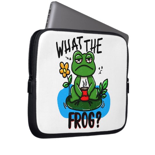 What the frog? laptop sleeve (Voorkant Rechts)