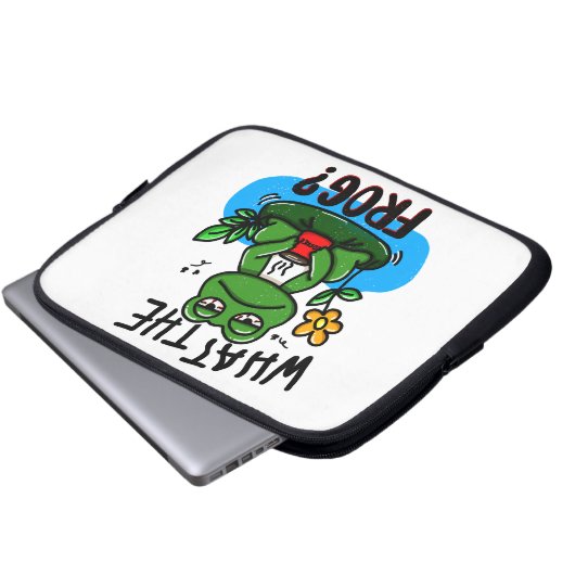 What the frog? laptop sleeve (Voorkant onderkant)