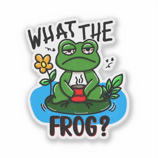 What the frog? sticker (Voorkant)