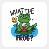 What the frog? vierkante sticker (Voorkant)
