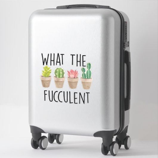 What the Fucculent Cactus Gardening Gift Sticker (Koffer)